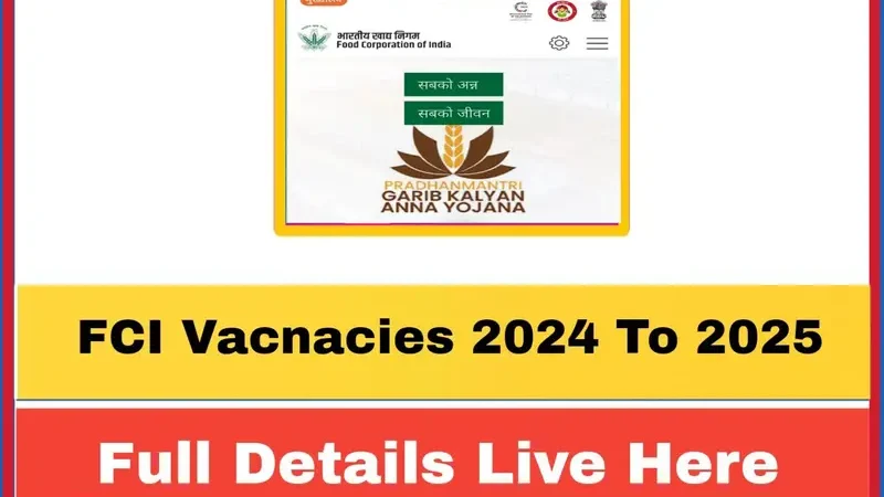 FCI Vacnacies 2024 To 2025 Full Details In English